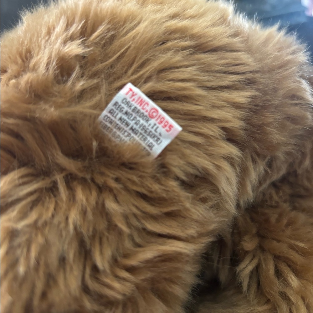 Vintage 1995 Classic TY Plush Brown Teddy Bear Nutmeg - Picture 10 of 10